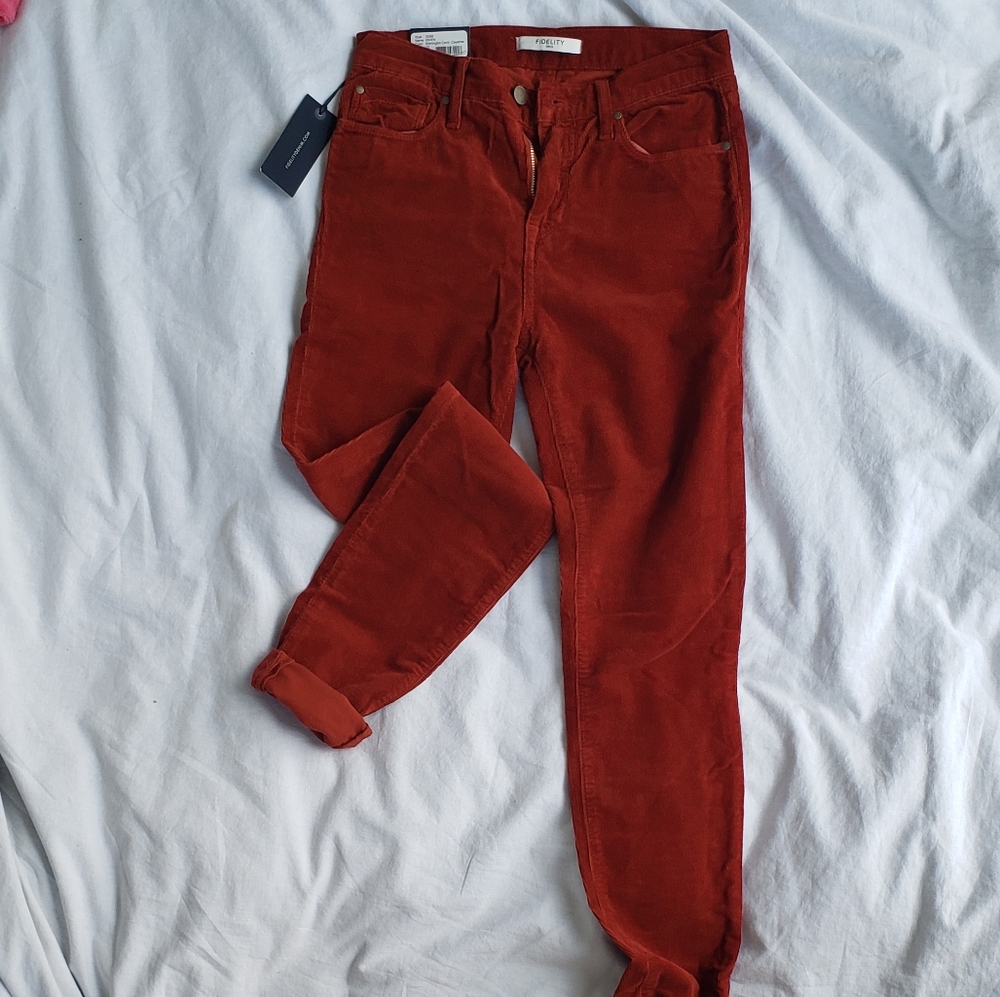 Corduroy Red Pants
